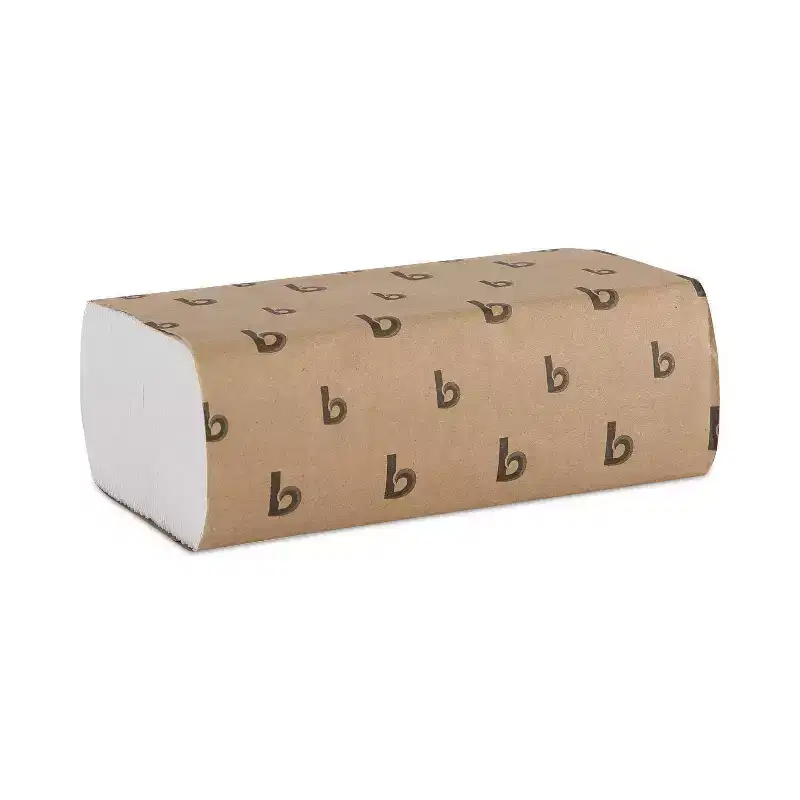 Boardwalk White Multifold Full Sheet Paper Towels - 16 Regular Packs - 250 Sheets