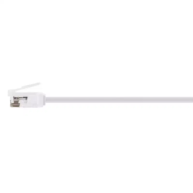 Monoprice Cat6 Ethernet Patch Cable - 0.5 Feet - White | Stranded, 550MHz, UTP, Pure Bare Copper Wire, 32AWG - Micro SlimRun Series