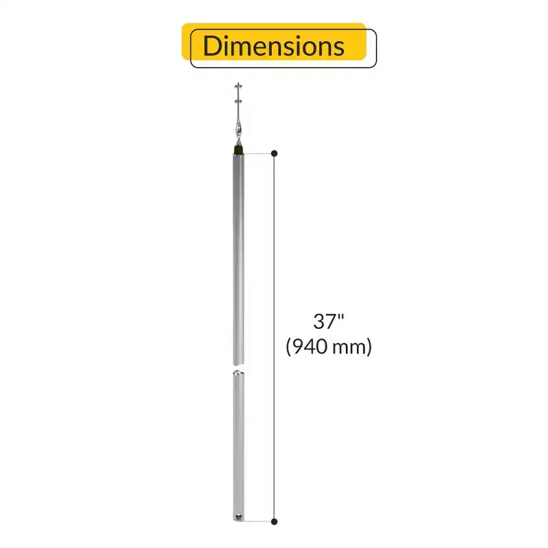 Brixwell 85-37hd Tilt Tube Window Balance 37 Tube Length Black Bearing