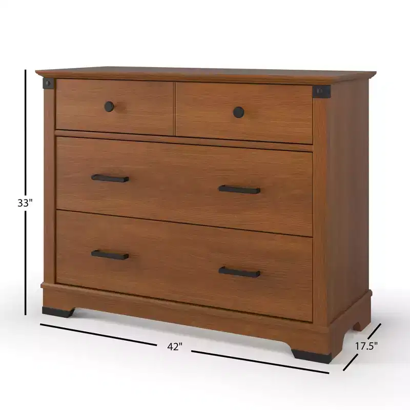 Child Craft Redmond 4-Piece Nursery Set, Includes 4-in-1 Convertible Crib, Dresser, Changing Topper, and Chest