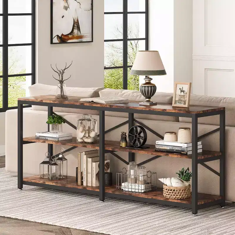 Tribesigns 70.9 Long Console Table, 3-Tier Hallway Entryway Table