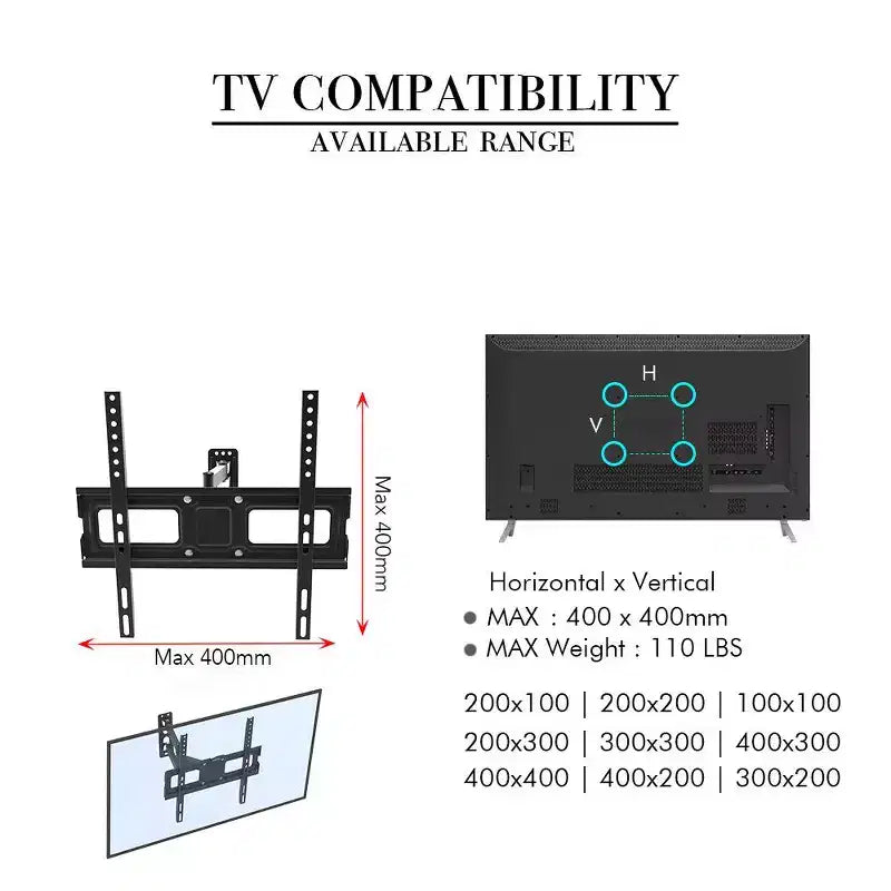 Karl Home 26 in. to 55 in. Wall Mount Bracket TV Mount