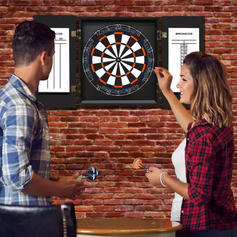 NFL Denver Broncos Fan's Choice Dartboard Set