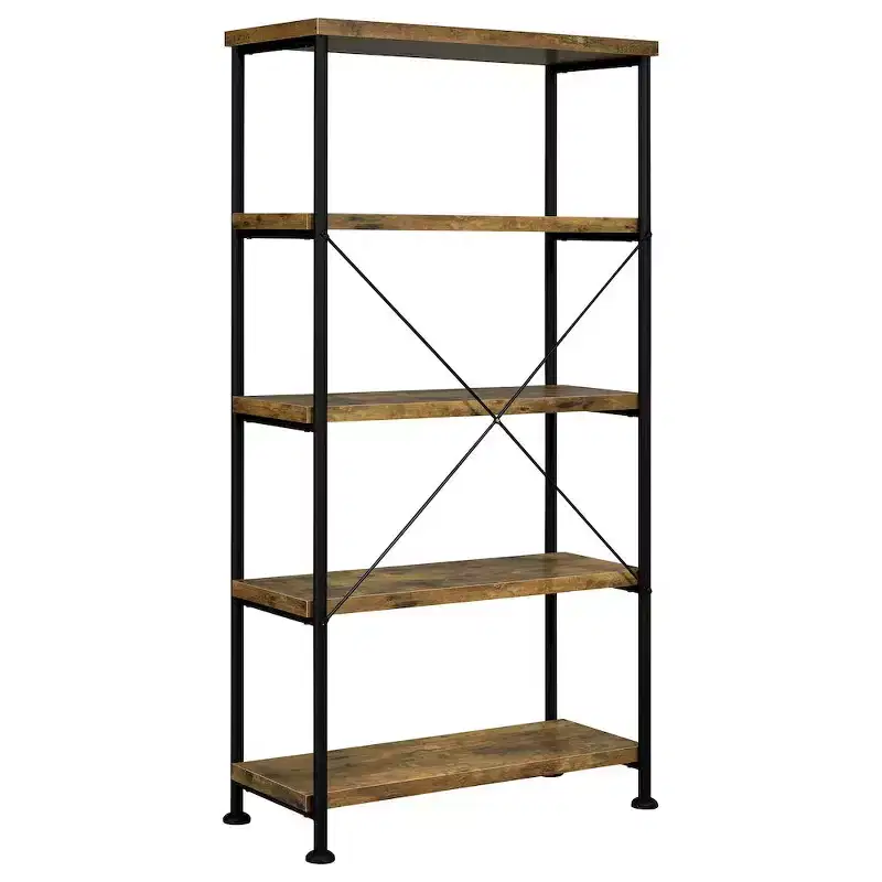 Coaster,Analiese 63-inch 4-shelf Bookshelf Rustic Nutmeg