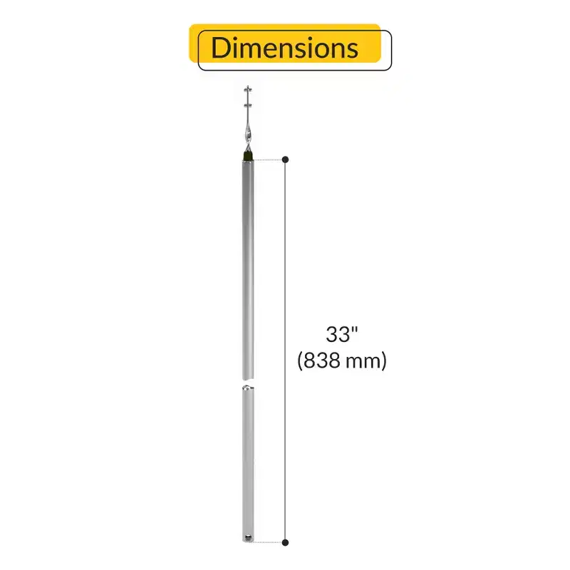 Brixwell 85-33hd Tilt Tube Window Balance 33 Tube Length Black Bearing