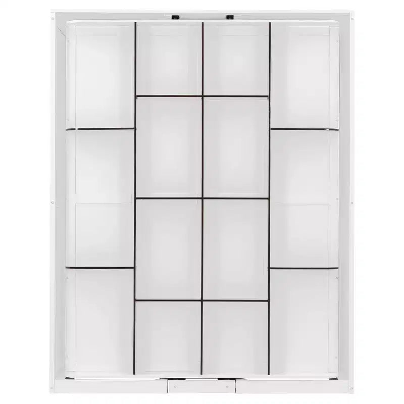 Queen Size Murphy Bed with Rotatable Storage Shelves