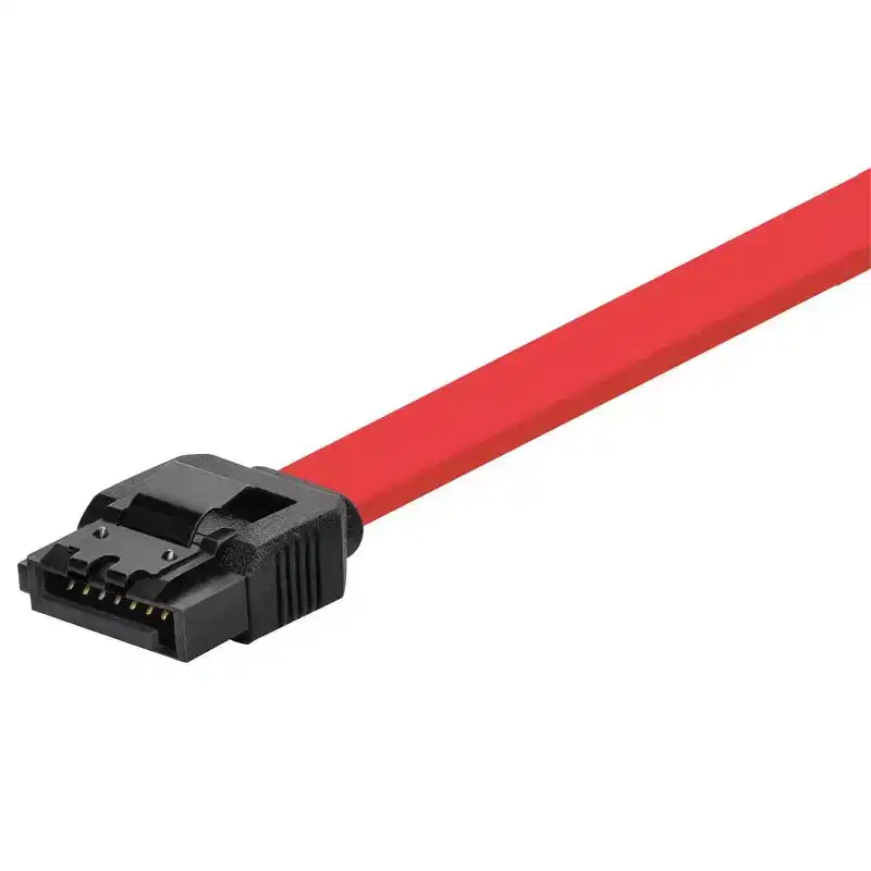 Monoprice DATA Cable - 1.5 Feet - Red | SATA 6Gbps Cable with Locking Latch