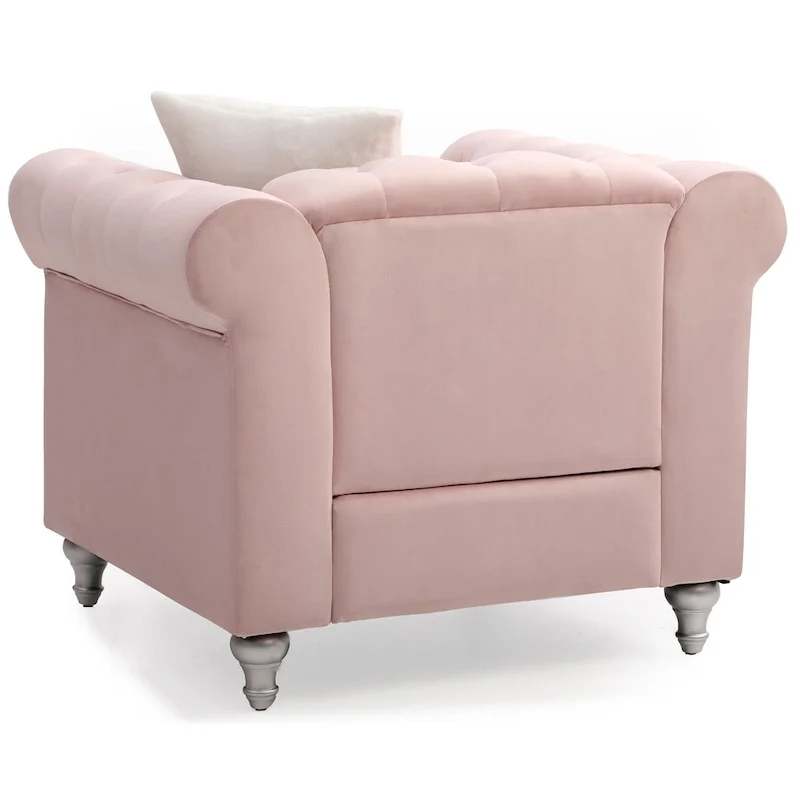 Velvet Crystal Accent Chair