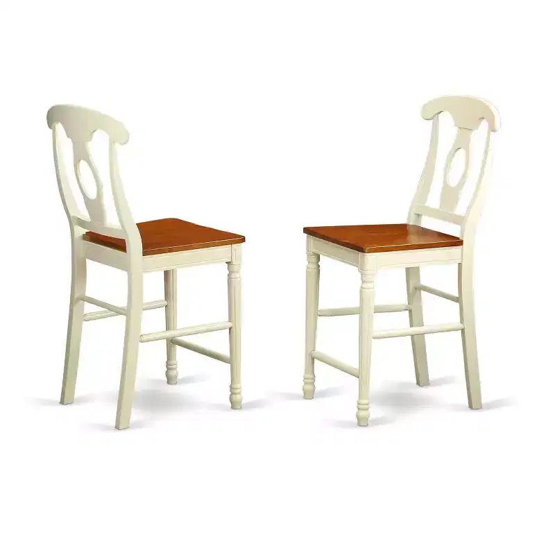 Kitchen Counter Table Set - 5 Piece Dining Set with Chairs - 36x36 Inch - Modern Design