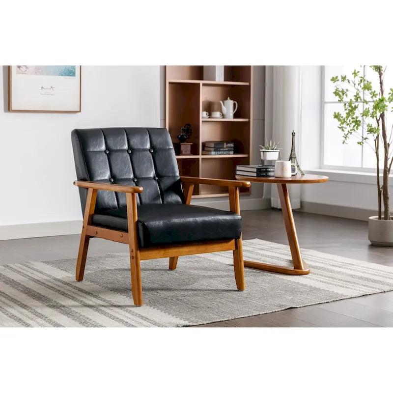 Upholstered Accent Arm Chair with Wood Frame