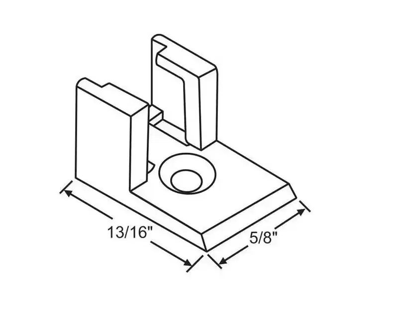 Brixwell Sash Clip, Plastic Material, 13/16 Length, 5/8 Width, Window Sash Retention Hardware Component, White Finish