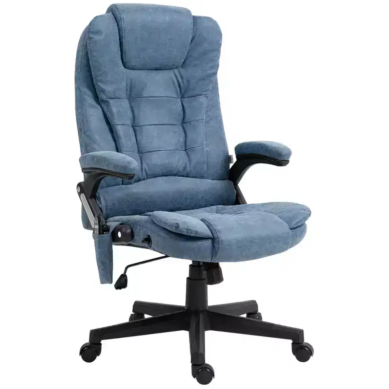 HOMCOM High-Back Massage Office Chair, Heated Reclining Computer Chair with Remote