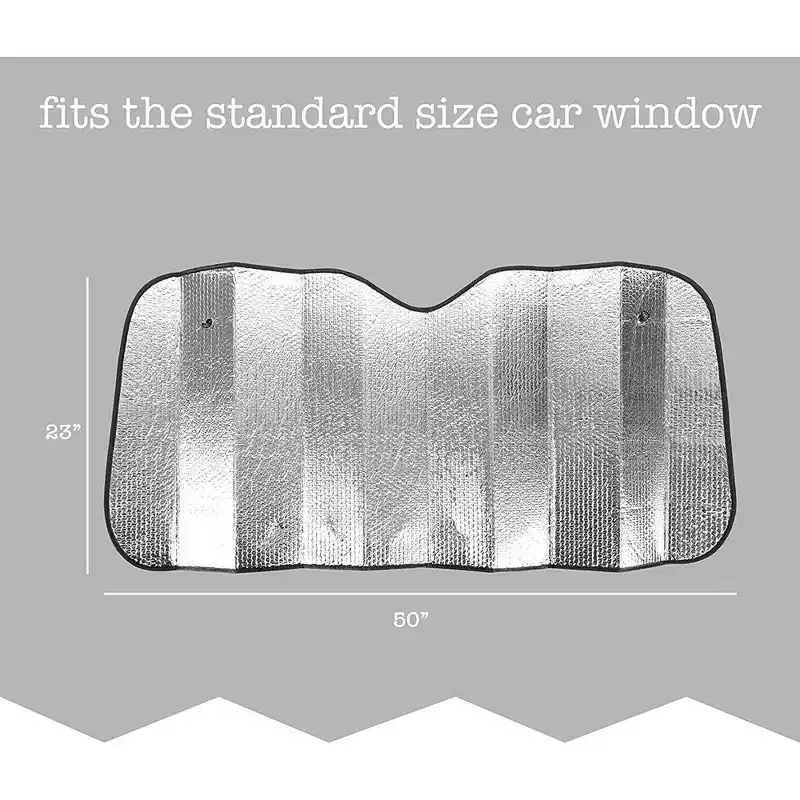 Zone Tech Accordion Car Windshield Sun Shade | Reflective Car Window Shades for UV & Sun Protection | Foldable Windshield Cover Keeps Interior Cool