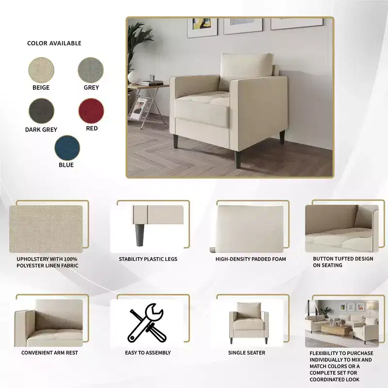 ChaletPosh Linen Chair