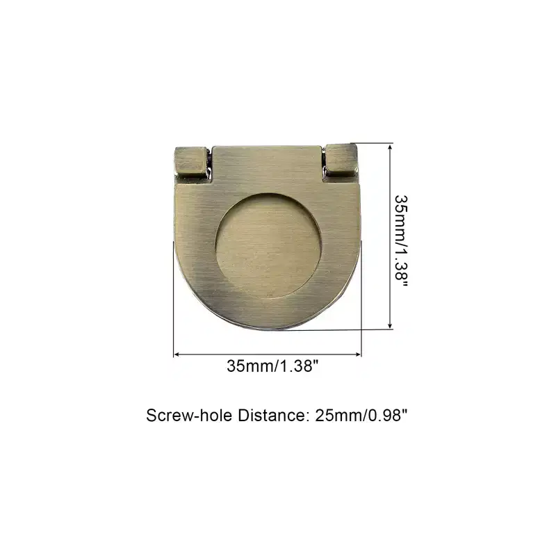 Unique Bargains Zinc Alloy Modern Hidden Recessed Furniture Grip Flush Cabinet Pulls 4 Pcs