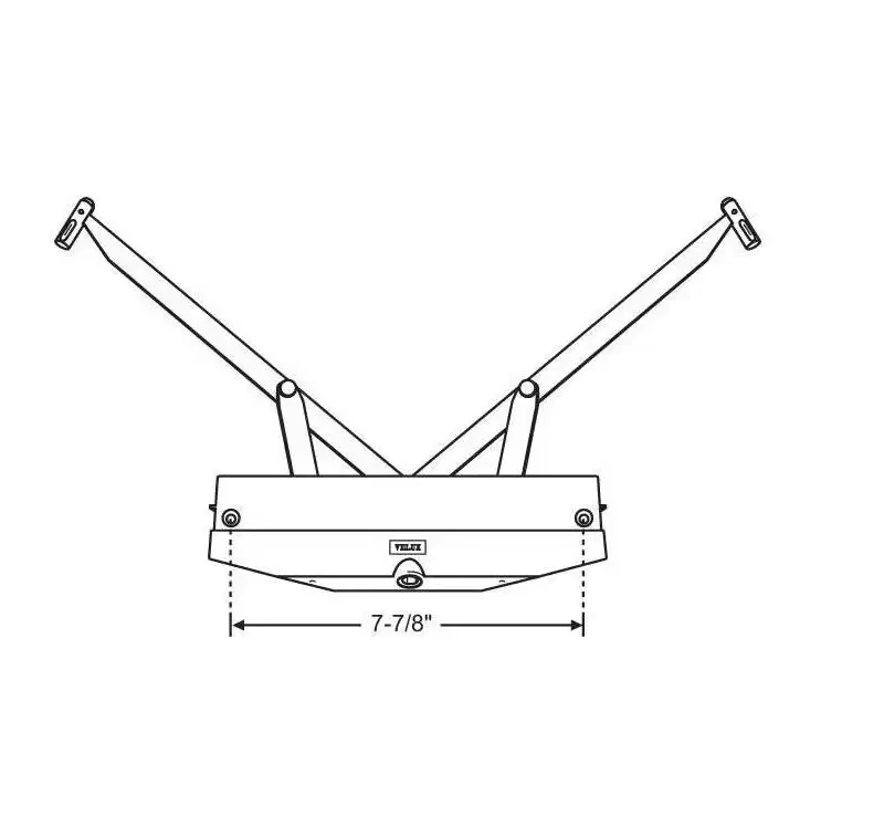 Brixwell Velux Skylight Operator Metal 10 Arm Length 7-7/8 Hole Center Window Skylight Hardware Operator Component Gold Finish