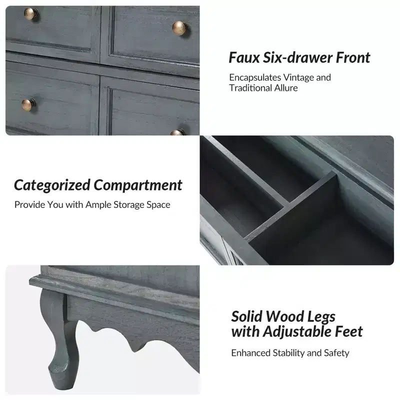 Set of 2 Galatea 32'' Traditional Solid Wood 3 - Drawer Accent Chest with Charging Station | HULALA HOME