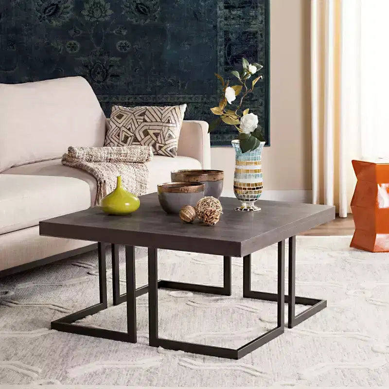 Amalya Coffee Table - FOX4253A - Dark Grey - Safavieh Couture