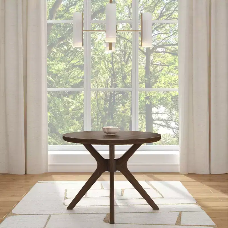 Plank+Beam Verso Round Dining Table, 38 Solid Wood Kitchen & Dining Room Table