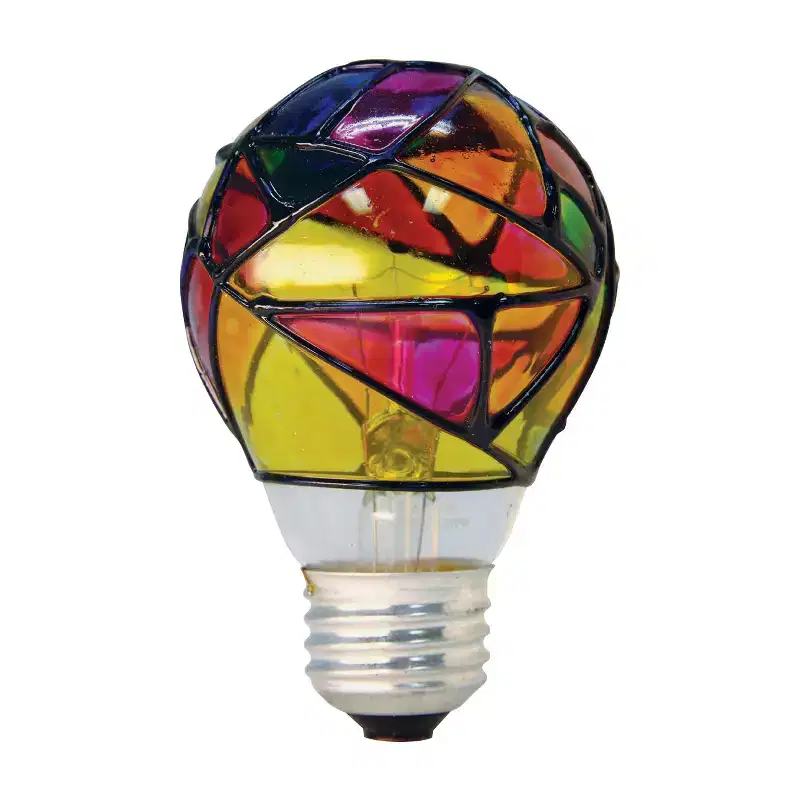 GE 25W Stained Glass Light Bulb