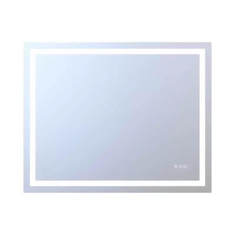 SUMERAIN 48x40 Anti-Fog Bathroom Mirror Shatter-Proof, ETL LED Wall Vanity Mirror Tempered Glass