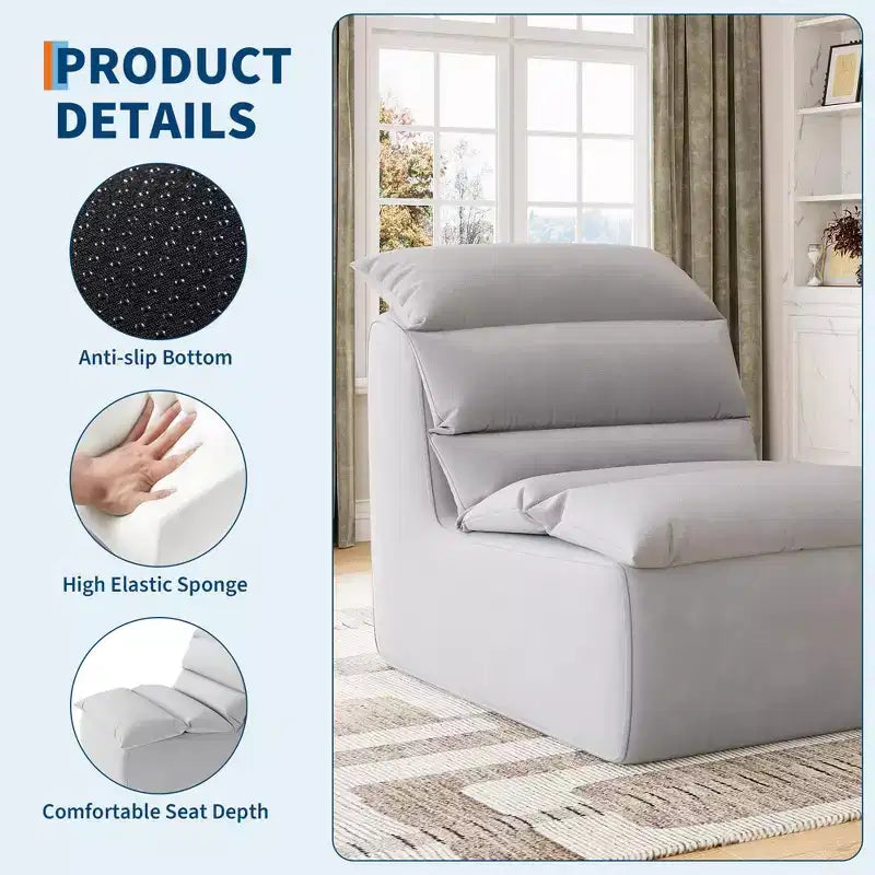 Beanbag Sofa - Ergonomic design, memory foam, with back support, non-slip base, comfortable and relaxing, suitable for living room, bedroom office.