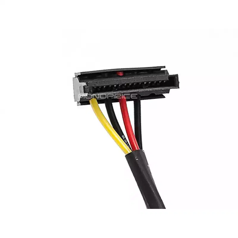 Monoprice DATA Cable - 1 Feet - 4-pin MOLEX Male to 2x 15-pin SATA II Female Power Cable (Net Jacket)