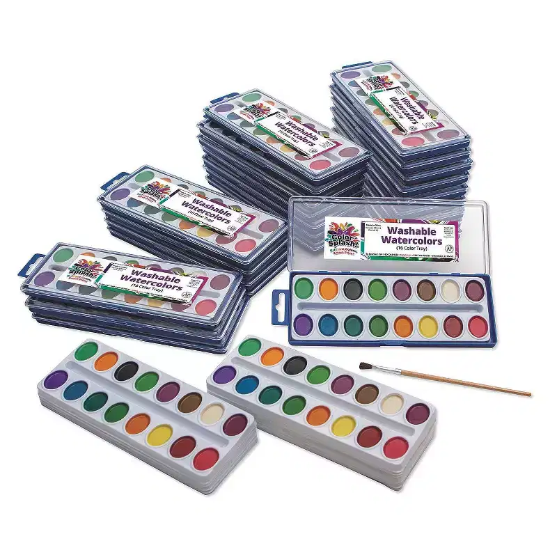 Color Splash! Washable Watercolor Mega Pack, 16-Color Trays w/Refills (Pack of 36)
