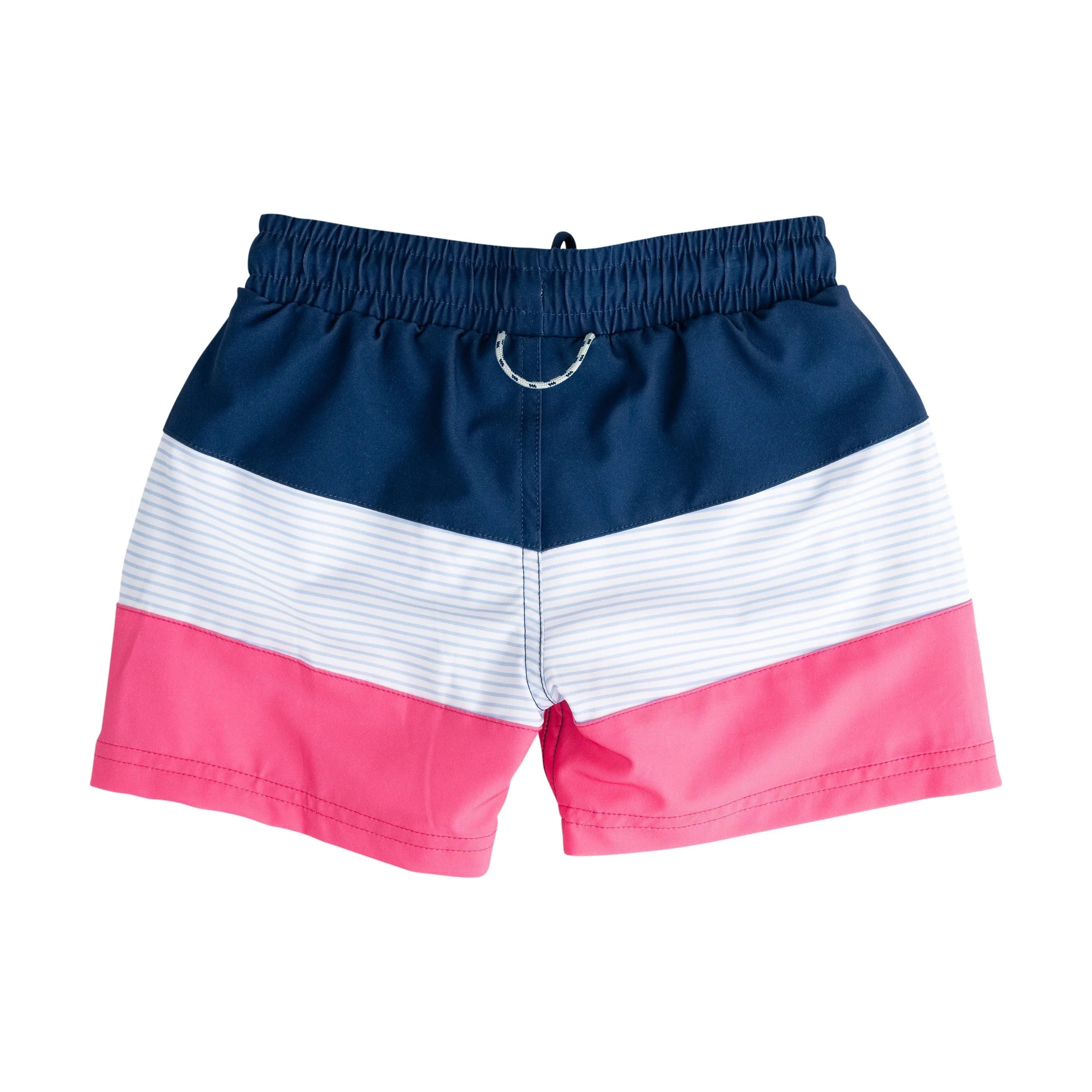 Boys' Swim Trunks Colorblock Navy/White/Pink