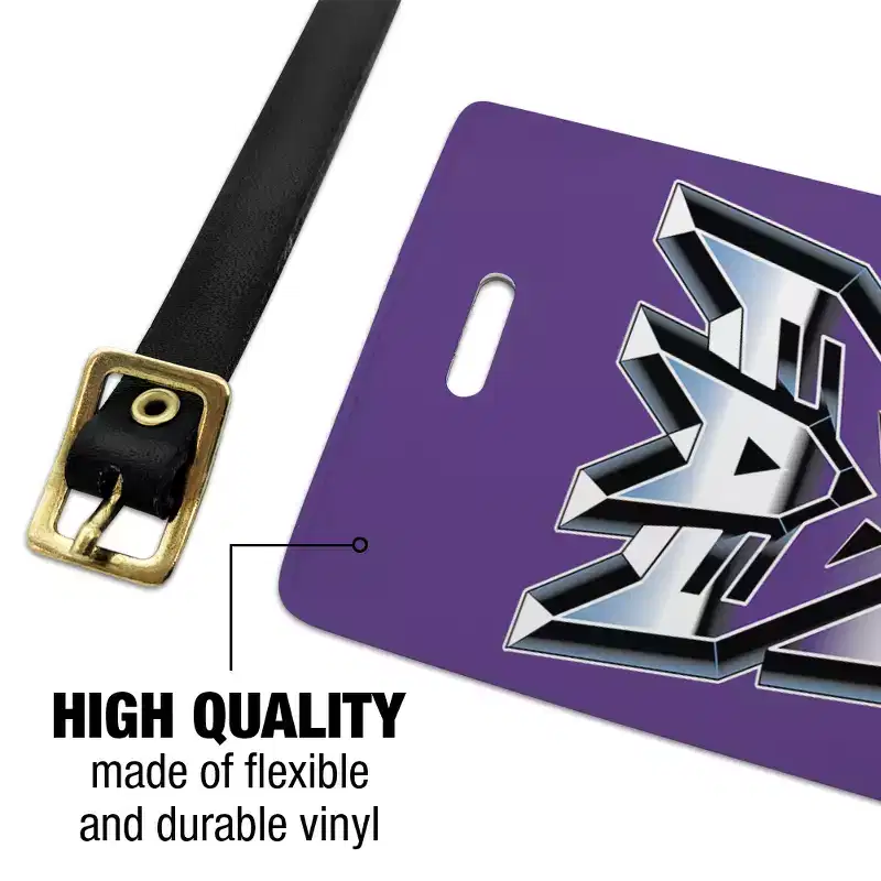 Transformers Decepticon Symbol Retro Luggage ID Tags Set of 2