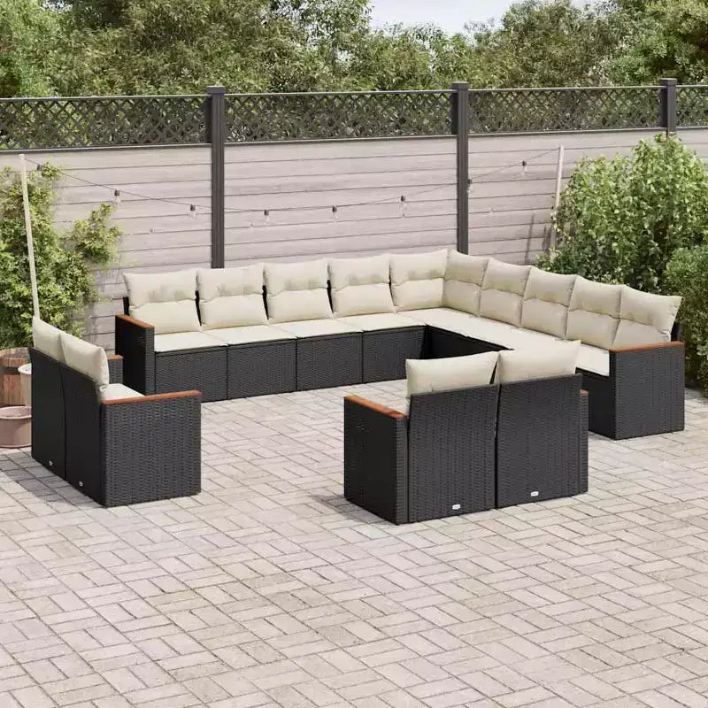 vidaXL Outdoor Sofa Set with Cushions - Modular Patio Seating, Multiple Colors