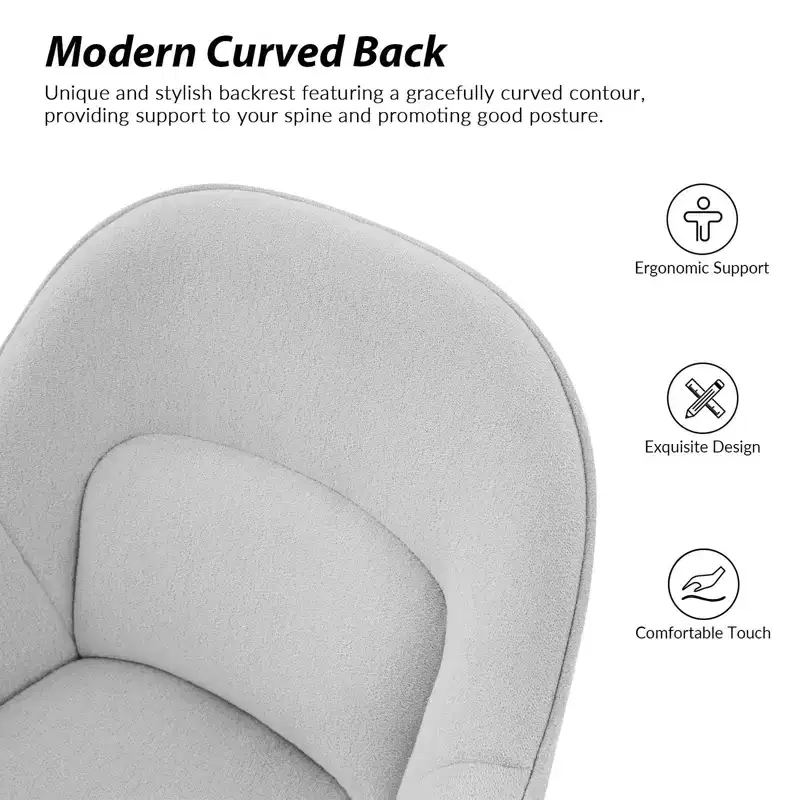 Virginia Office Chair With Curved Backrest|ART OF LIVING DESIGNS