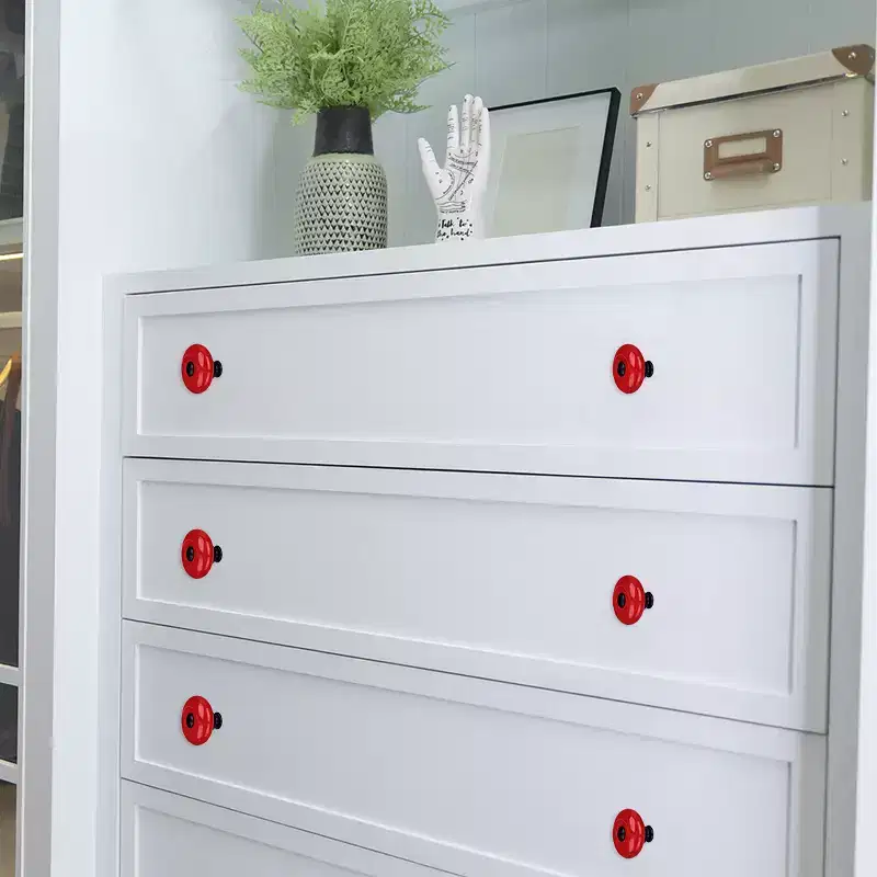 Unique Bargains Ceramic Pull Handle Furniture Dressing Table Cabinet Knob 8 Pcs