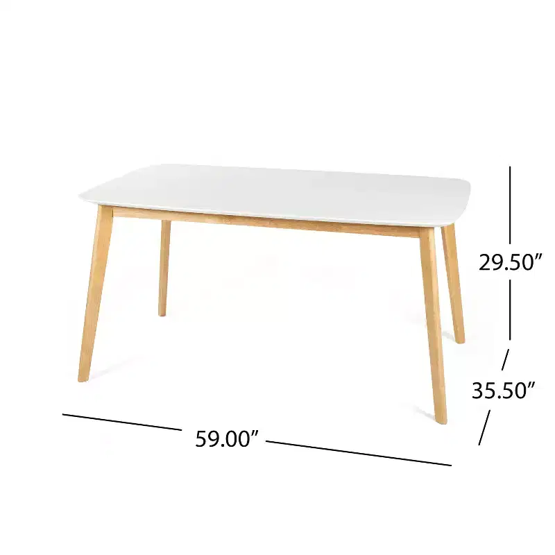 GDFStudio Anne Mid Century Modern Wood Dining Table