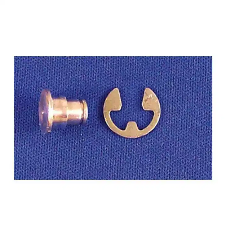Brixwell Groove Pin With Clip, Metal Material, 1/4 Pin Diameter, Mill Finish