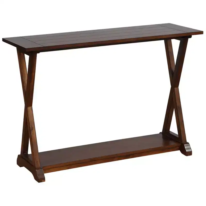EHemco X-Farmhouse Console Table Side Table with Storage Shelf