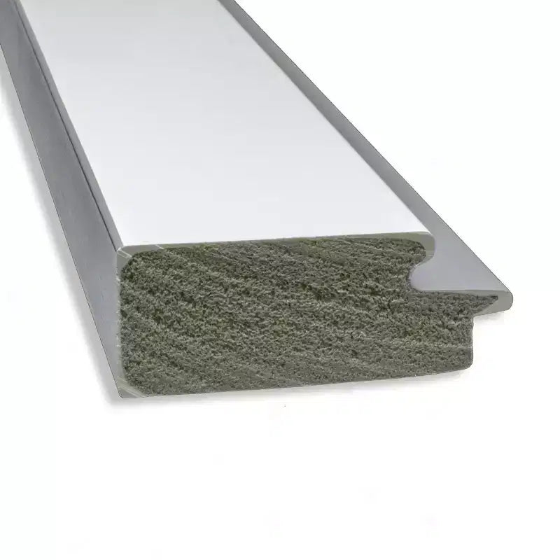 34" x 28" Non-Beveled Eva White Silver Wall Mirror - Amanti Art: Modern Rectangular, Polystyrene Frame, Includes Mounting Hardware