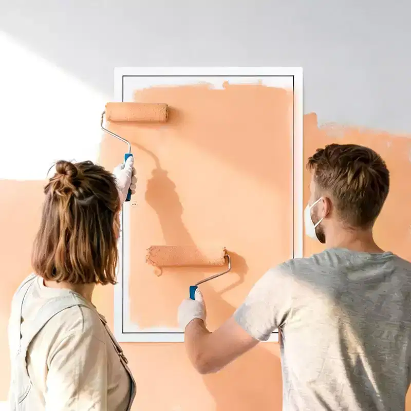 VEVOR Access Panel for Drywall, 25.3 x 17.2 in Galvanized Steel Access Door, with Screwdriver Latch, 16.4 x 24.4 in Cutout Size, White