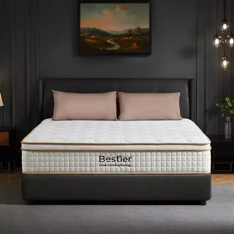 12 inch Twin Size Tencel Medium Hybrid Mattress, Plush Layer and Cooling Gel Memory Foam Mattress in a Box