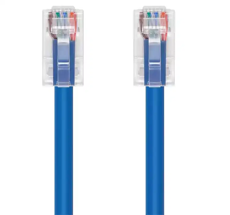 Monoprice Cat6A Patch Cable - 20 Feet - Blue | 26AWG, 10G, Bare Copper conductor, Gold Plated Copper Connector, RJ45, Non-booted Ethernet Cable