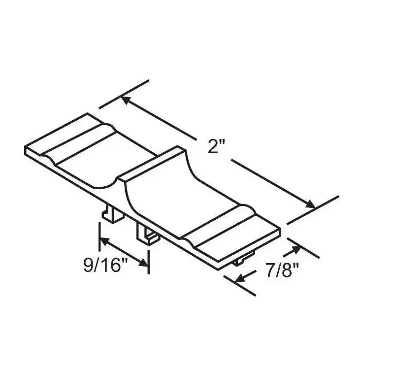 Brixwell Tilt Slide Button Polytex Type Plastic 2 Length 7/8 Width 9/16 Height Window Hardware Component Tilt Slide Button White Finish