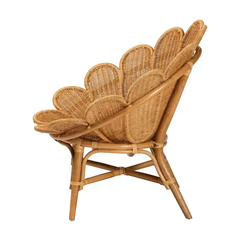 bali & pari Blossom Rattan Accent Flower Chair Honey