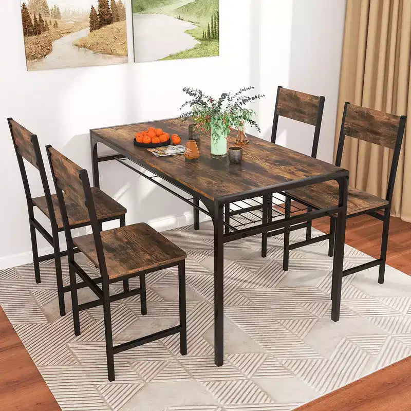 Costway Set of 2 Dining Chairs w/Metal Legs Slanted Back Wide Seat for Living Room