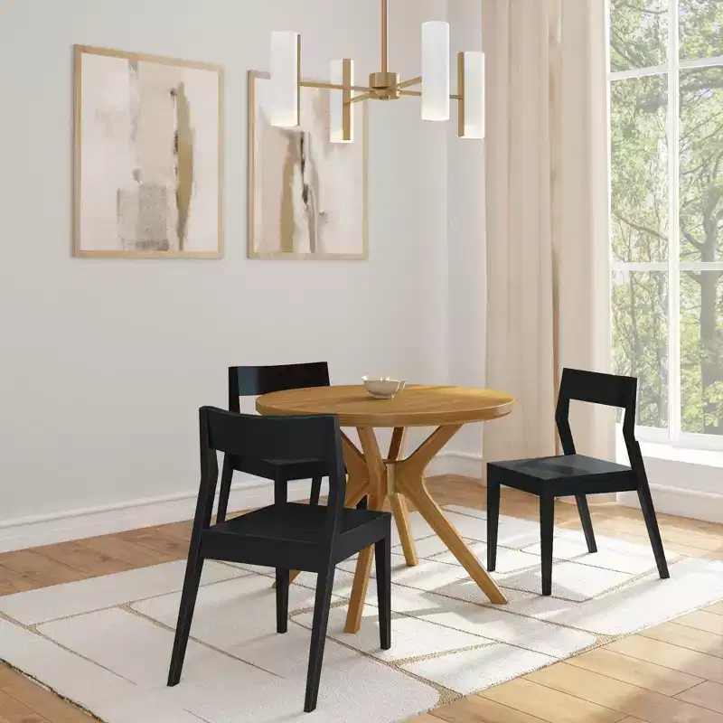 Plank+Beam Verso Round Dining Table, 38 Solid Wood Kitchen & Dining Room Table