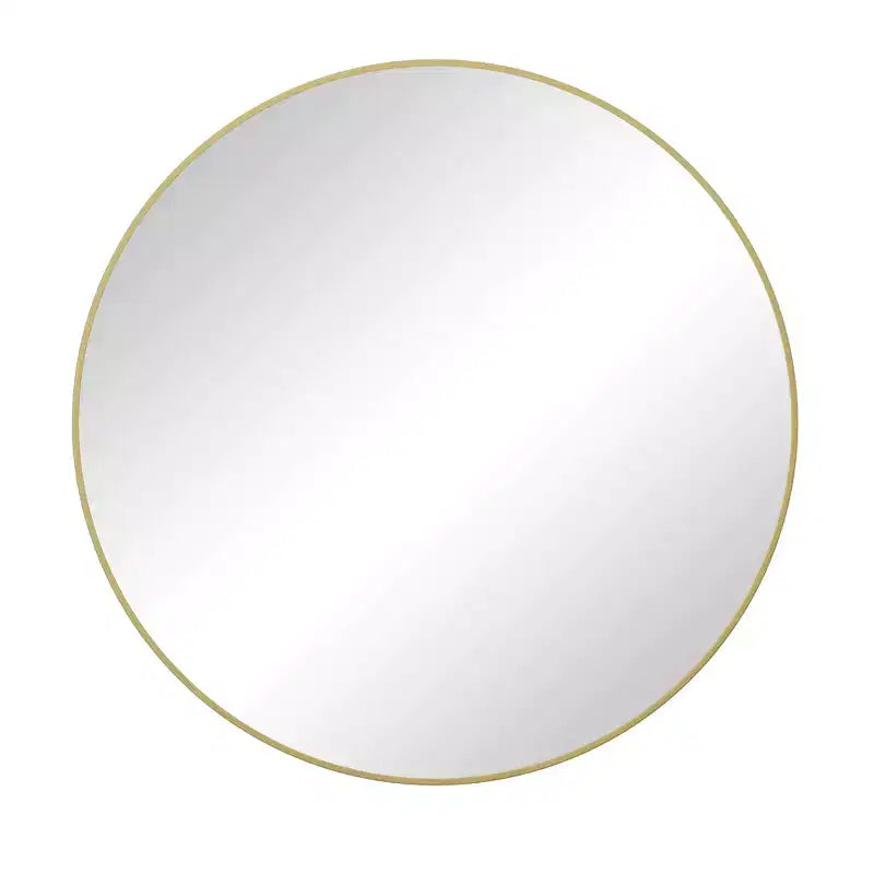 36/39/42/48IN Modern Round Mirror with Metal Frame, Fog-Proof Bathroom Mirror, Wall Mirror for Bathroom, Living Room, Bedroom