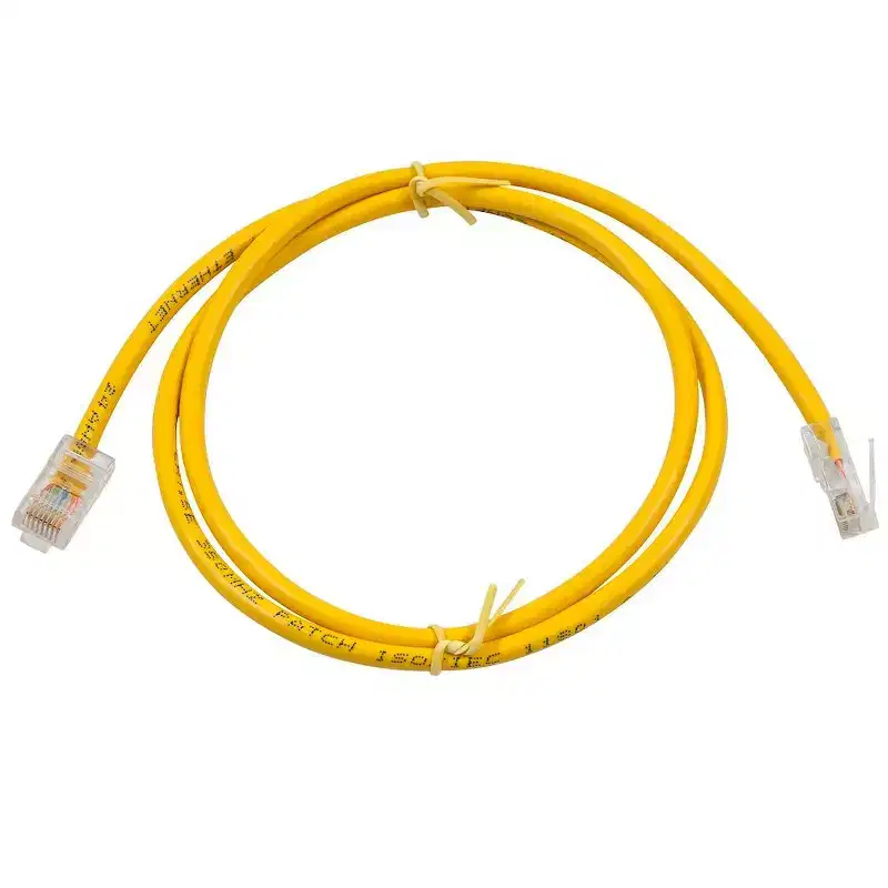 Monoprice Cat5e Ethernet Patch Cable - 3 Feet - Yellow | Network Internet Cord - RJ45, Stranded, 350Mhz, UTP, Pure Bare Copper Wire, 24AWG - Zeroboot