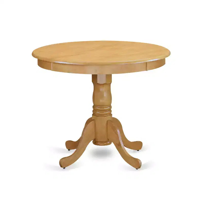 HomeStock Anno5 Oak Round Dining Room Furniture Set