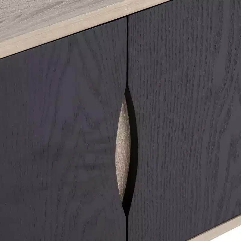 Jeralyn Sideboard - FOX4232 - Light Oak/Black - Safavieh Couture