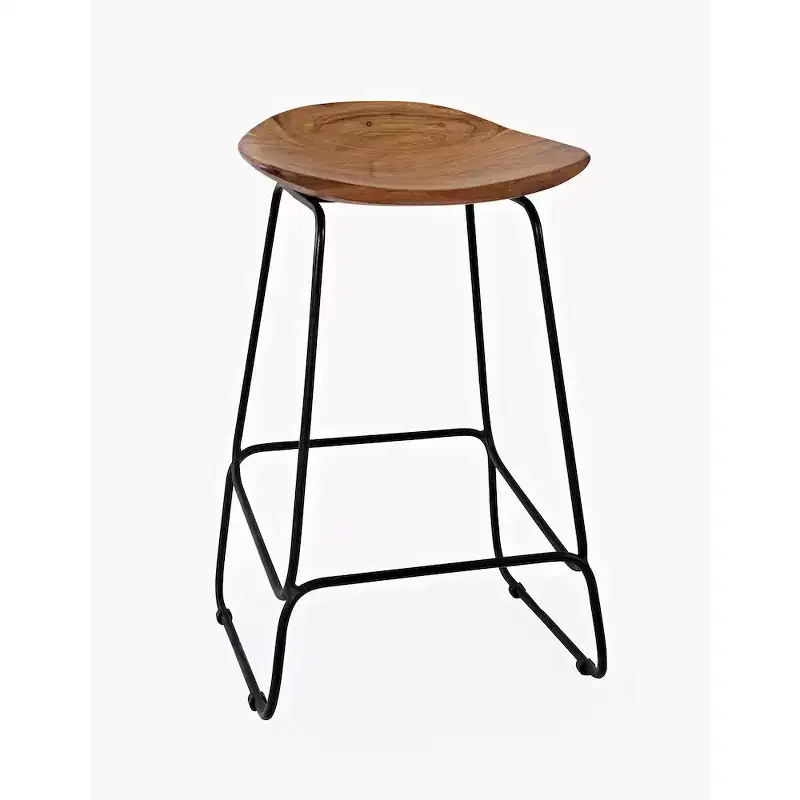 Jofran, Nature's Edge Solid Acacia Counter Height Backless Stool (Set of 3)