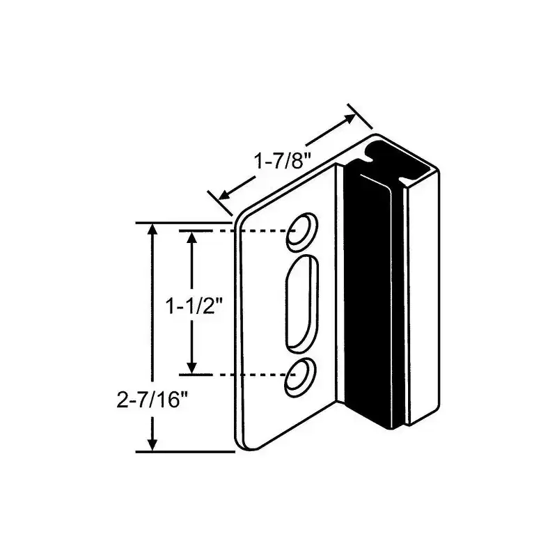 Brixwell Strike And Keeper Metal 1-7/16 Height Inswing And Outswing Door Hardware Latch Catch Component for Door Frame Installation Gray Finish